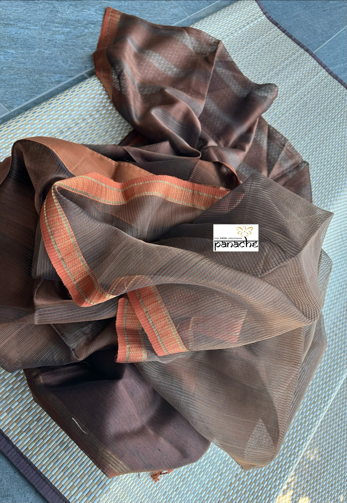 Muslin Contemporary - Brown Rust