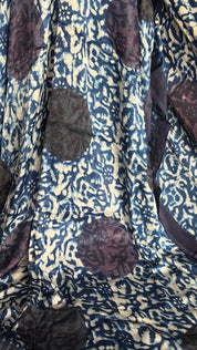 Modal Silk Vegetable Organic Dye Saree - Indigo Blue 2