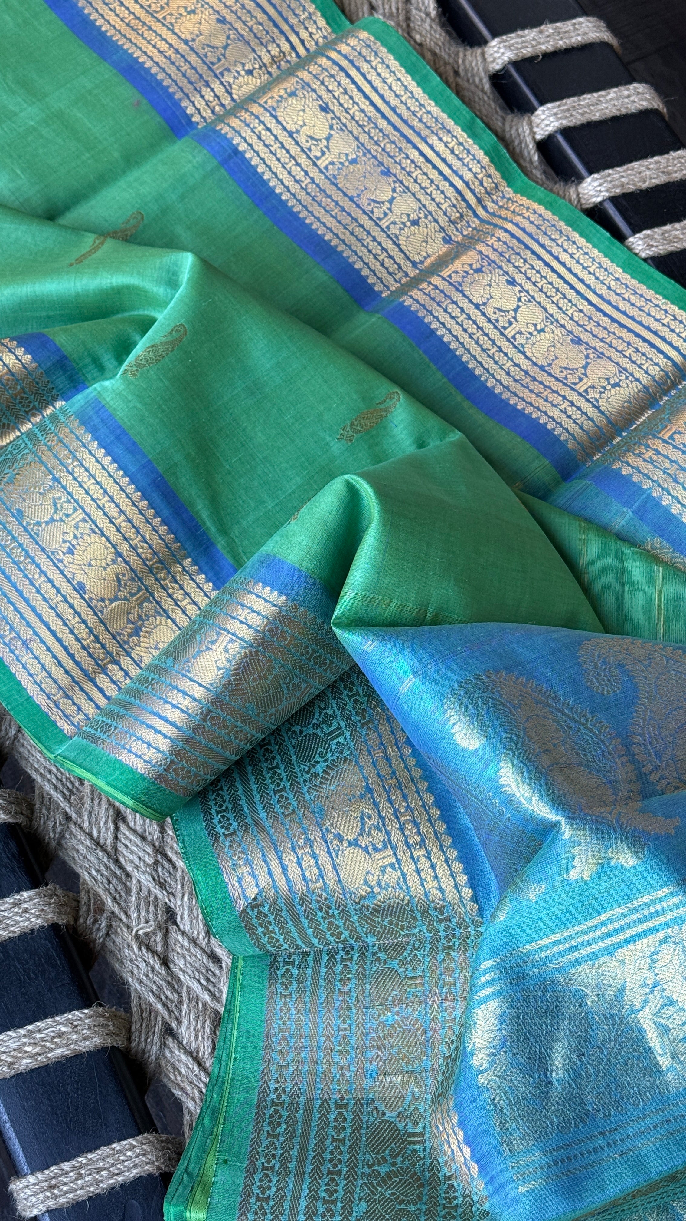 Pure SICO Gadwal - Light Green Firozi