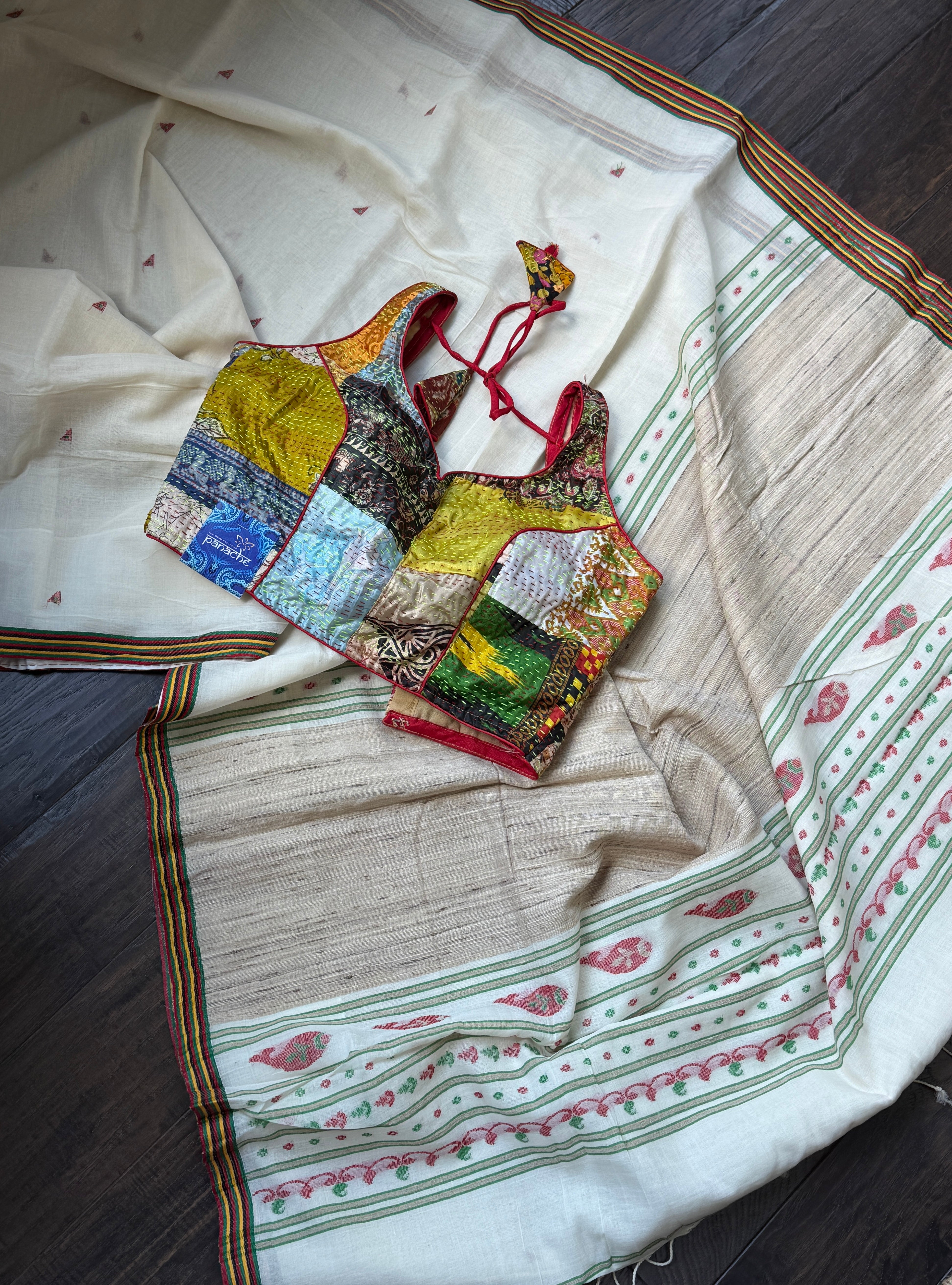 Designer Blouse - Multi Color Kantha 3