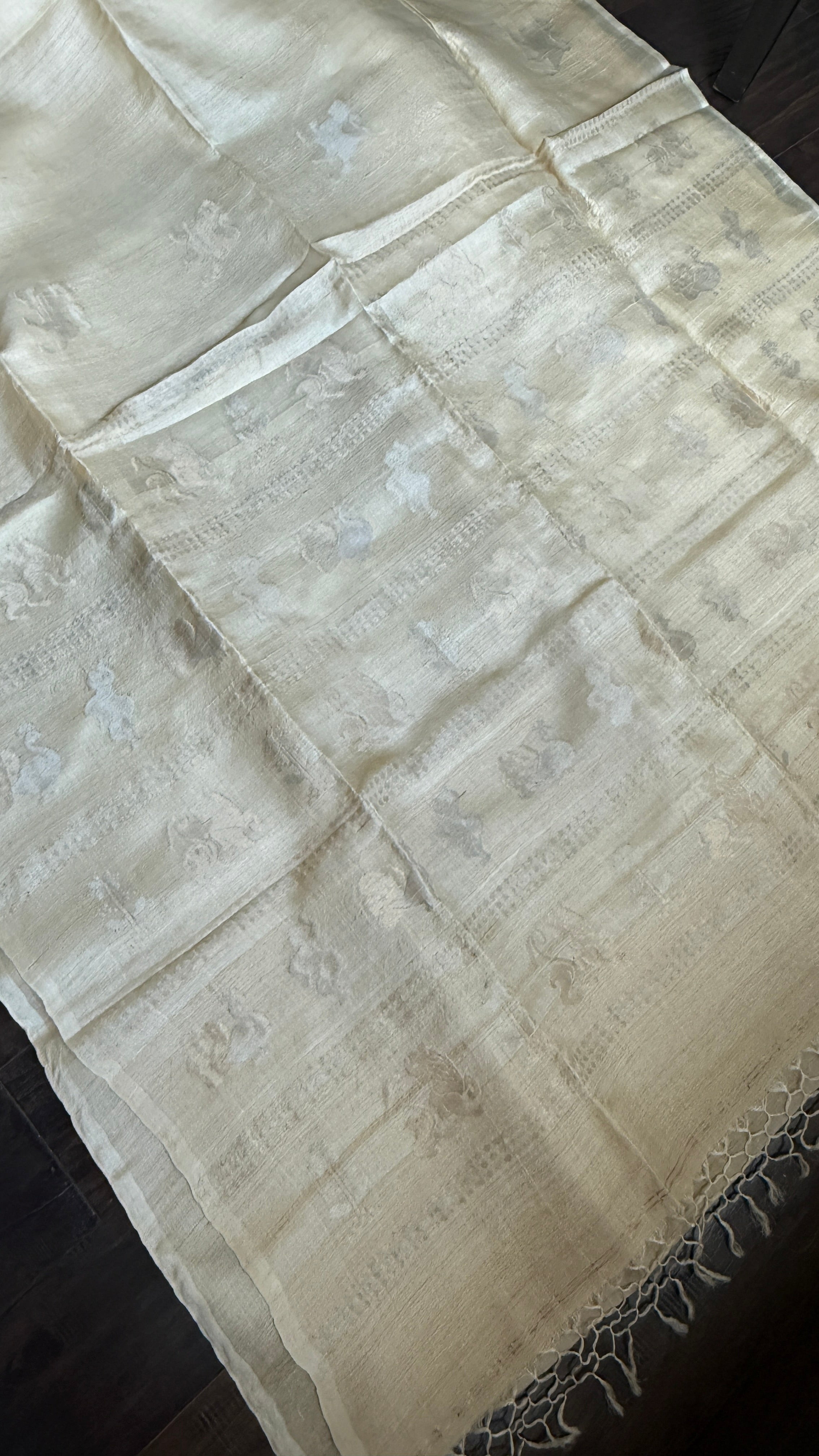 Pure Tussar Silk - Beige Handwoven