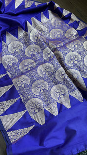 Soft Silk Banaras Saree - Blue Purple
