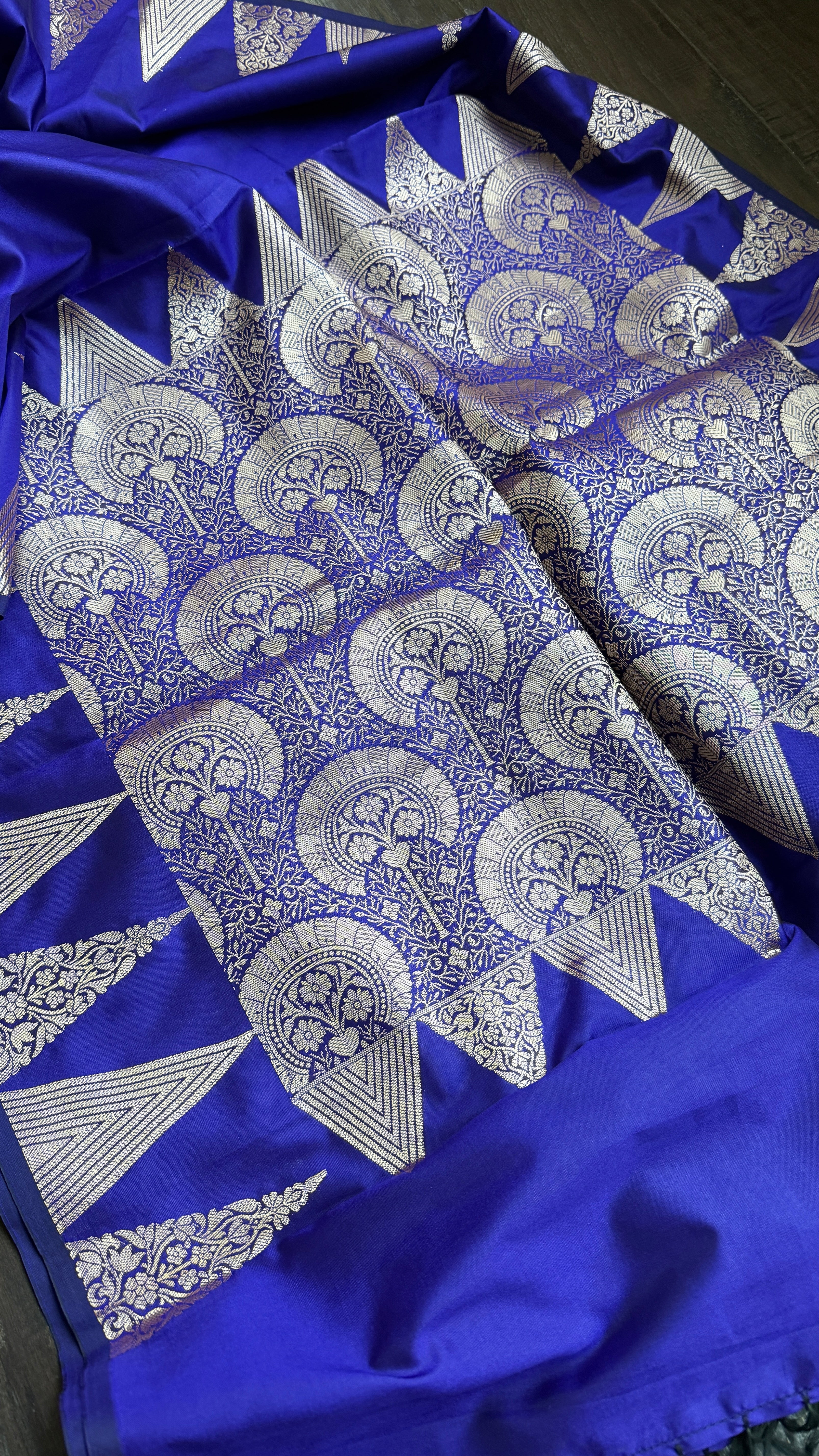 Soft Silk Banaras Saree - Blue Purple