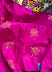 Soft Silk Kanjivaram - Pink Borderless