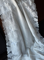 Designer Organza Cutwork - Light Ice Grey