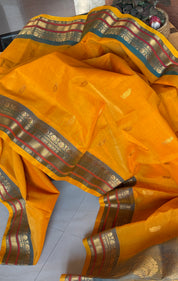 Pure SICO Gadwal - Sunrise Yellow Teal Blue