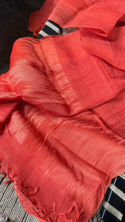 Linen Silk Woven - Orange