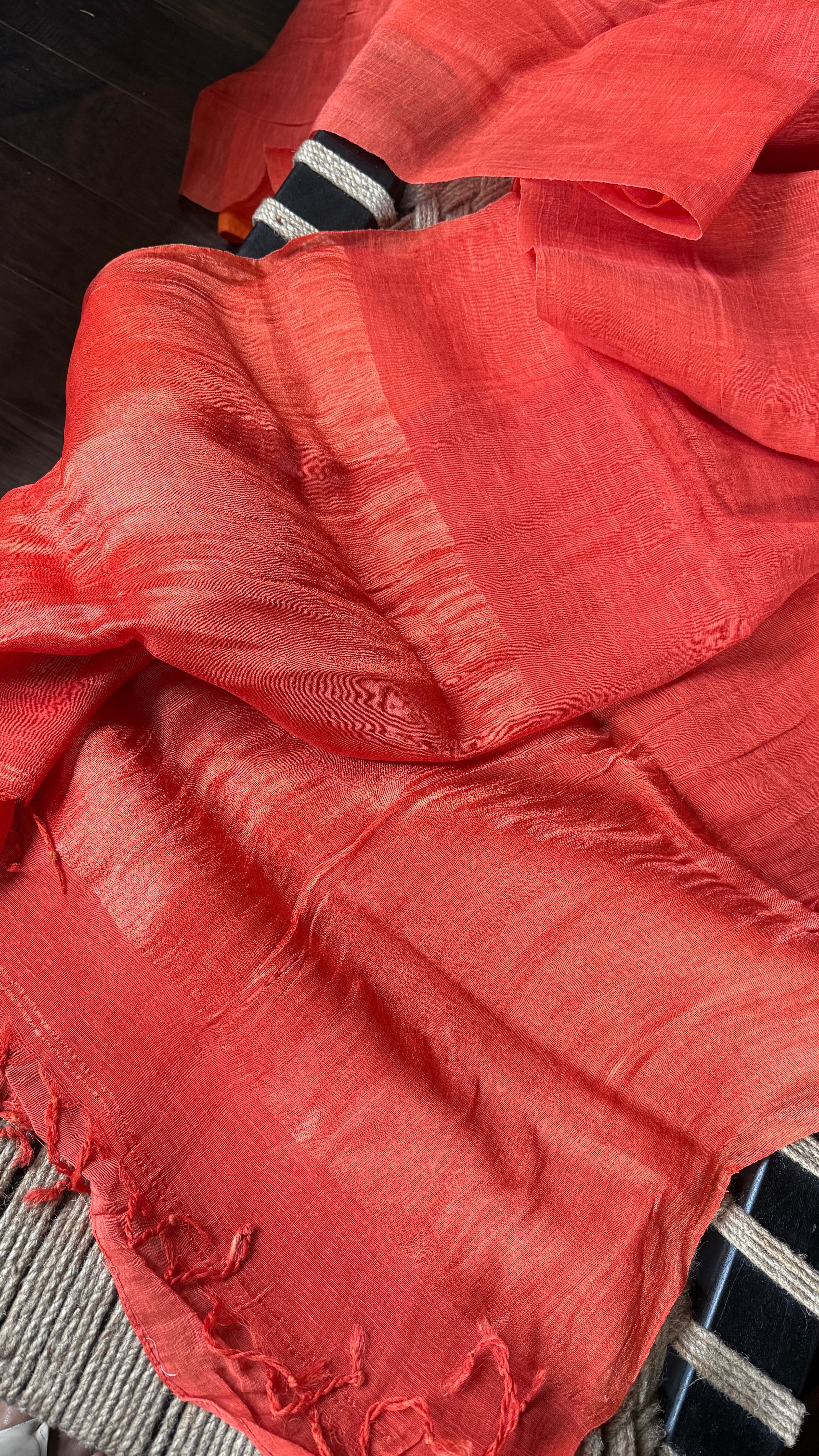 Linen Silk Woven - Orange