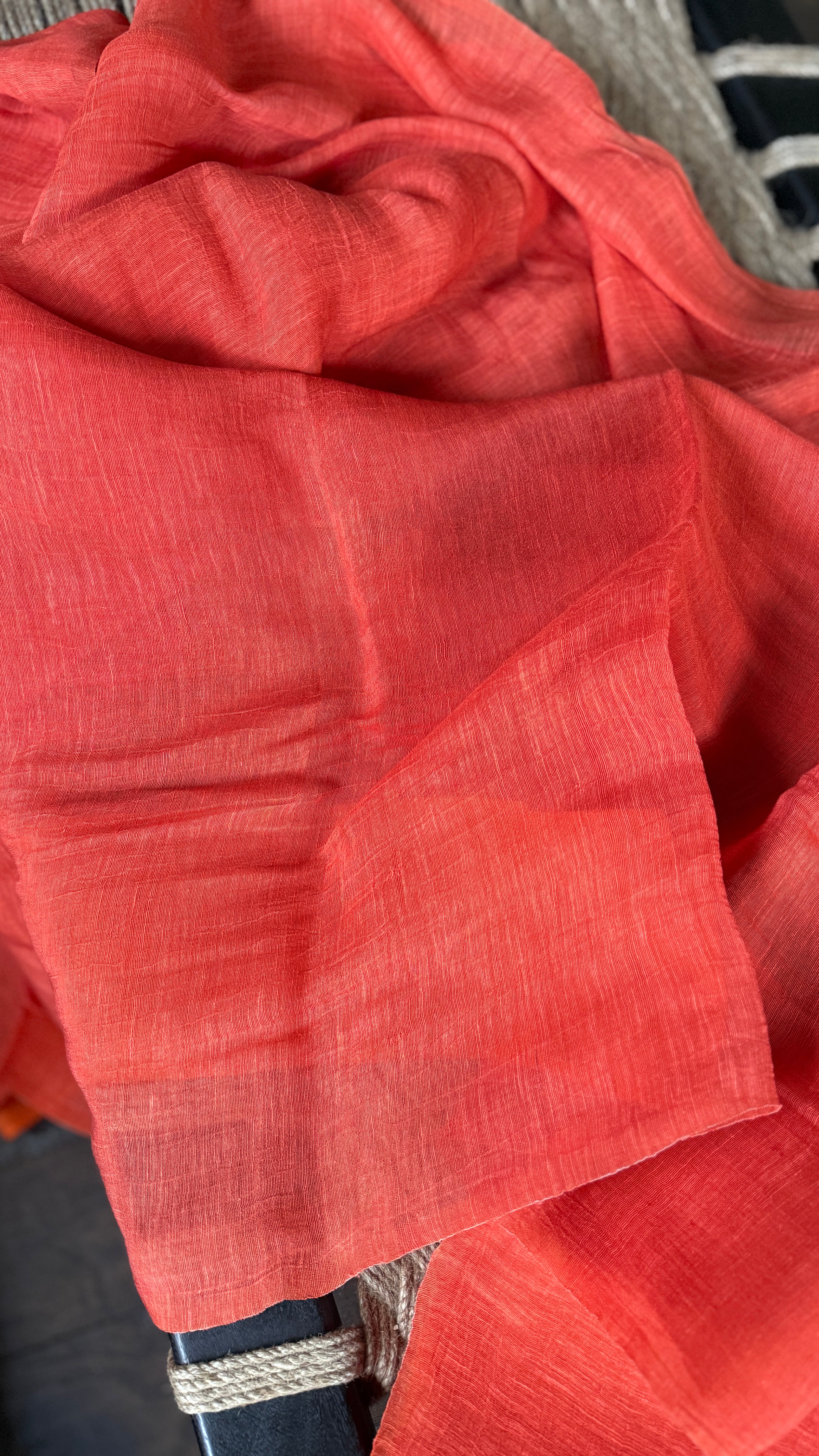 Linen Silk Woven - Orange