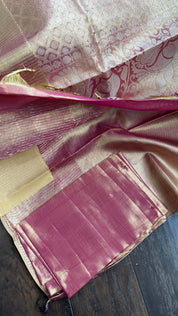 Pure Tissue Silk Kanjivaram - Golden Purple
