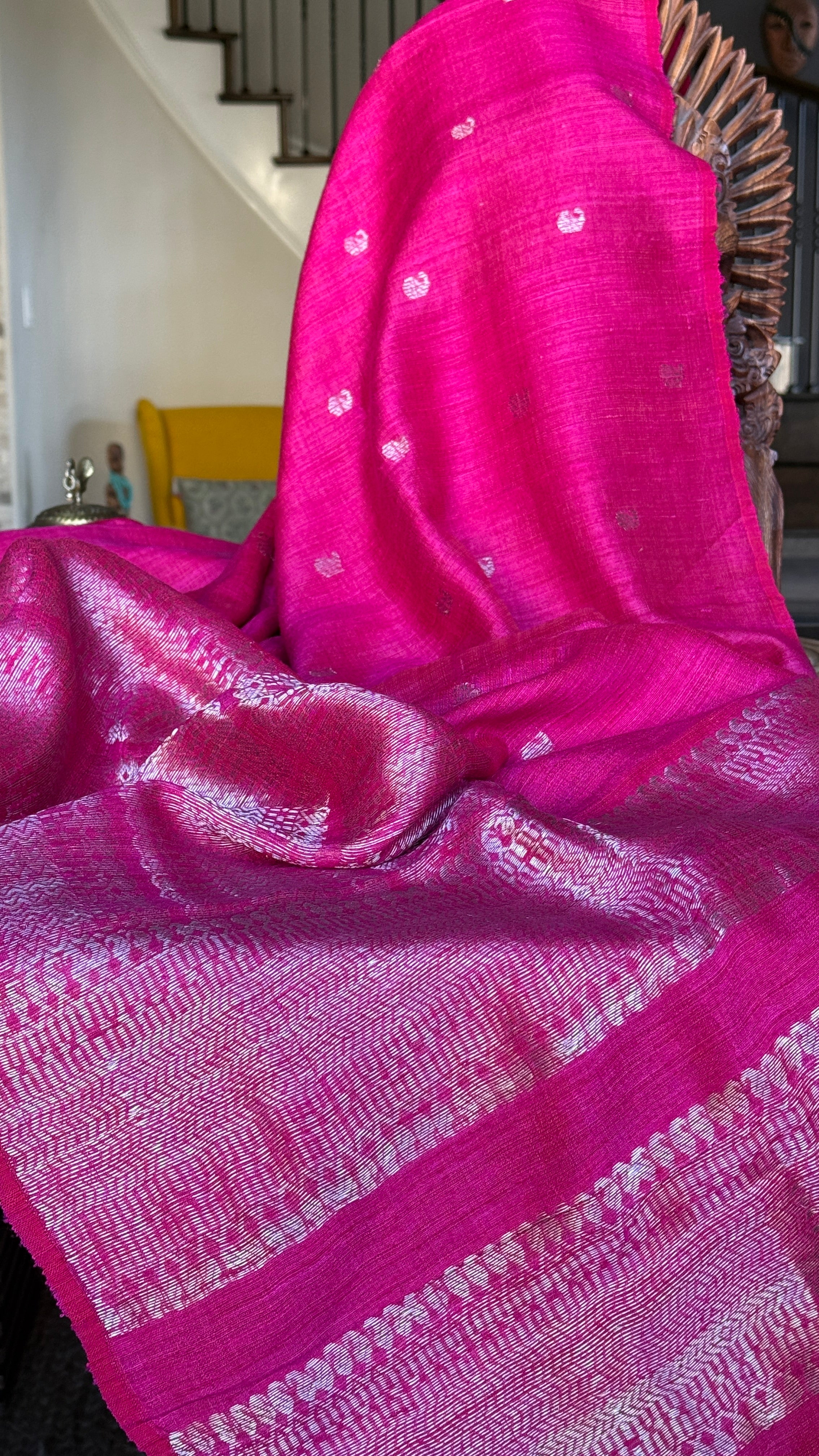 Pure Matka Silk - Magenta Pink Woven