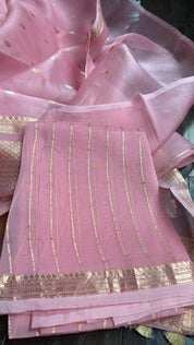 Kora Silk Banarasi - Baby Pink