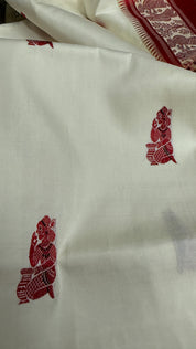 Pure Garad Silk- Off-White Red
