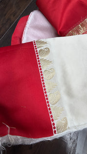 Soft Silk Garad - Off-White Red 1