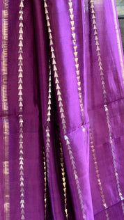 Pure Silk Banarasi - Purple Golden Zari