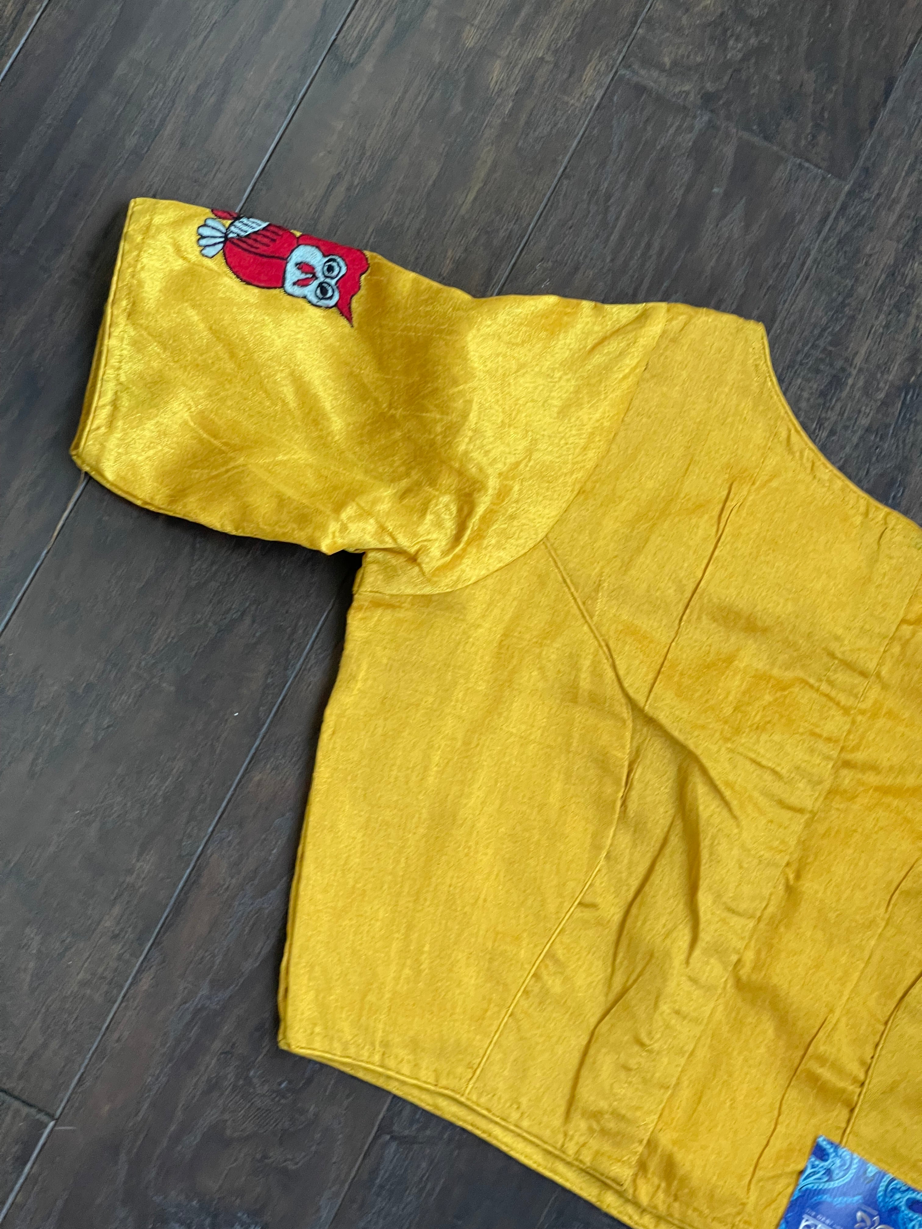 Designer Cotton Blouse - Yellow Bird