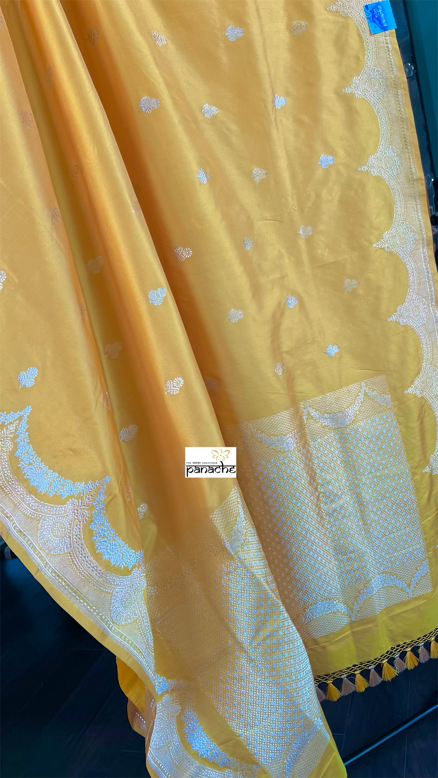 Pure Silk Kadwa Banarasi- Mango Yellow