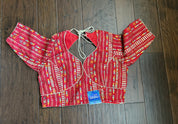 Designer Blouse - Red Embroidered