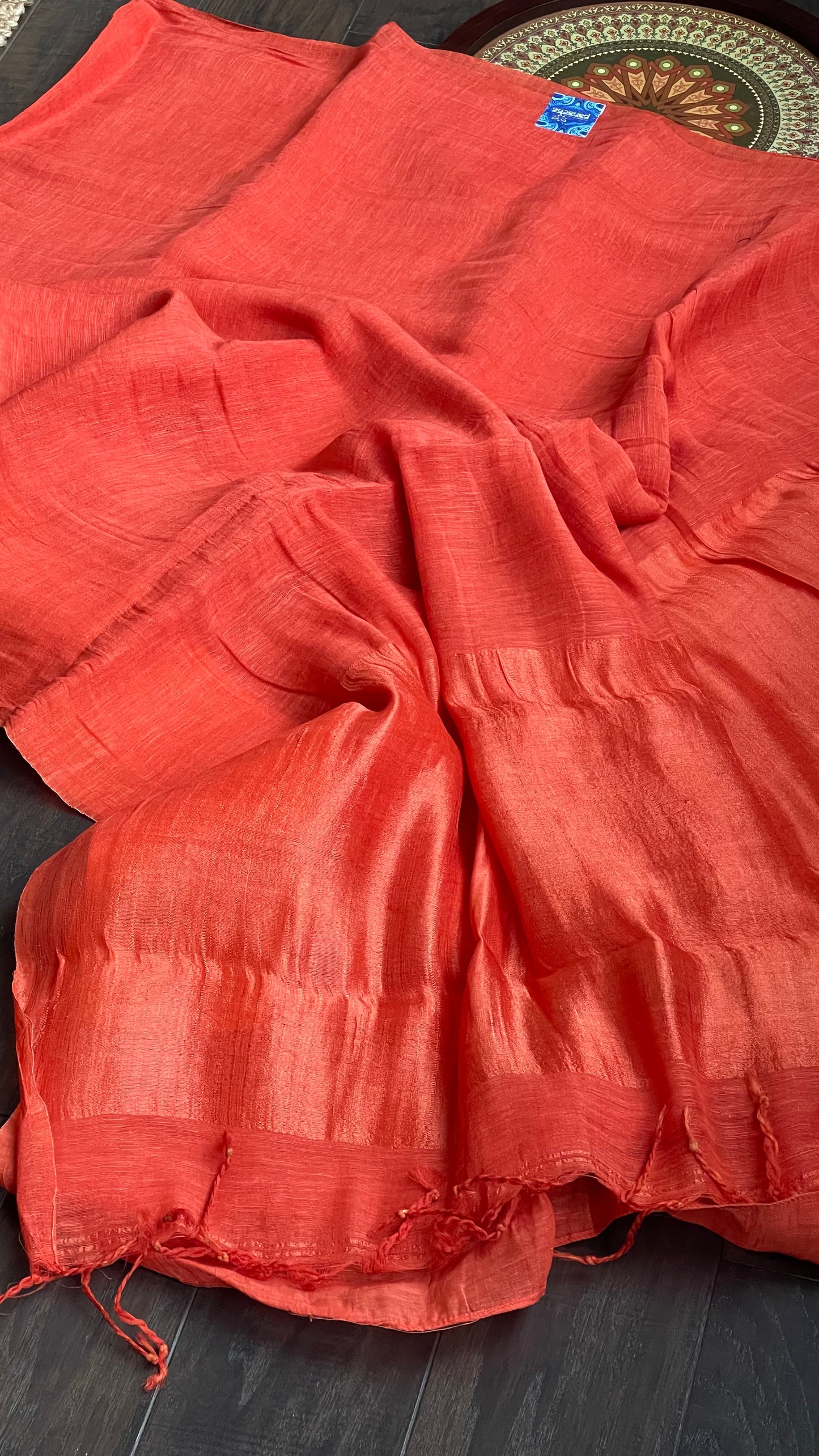 Linen Silk Woven - Orange