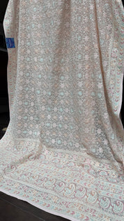 Designer Georgette Embroidered - Light Baby Pink