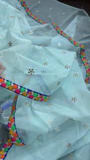 Designer Organza - Light Aqua Blue