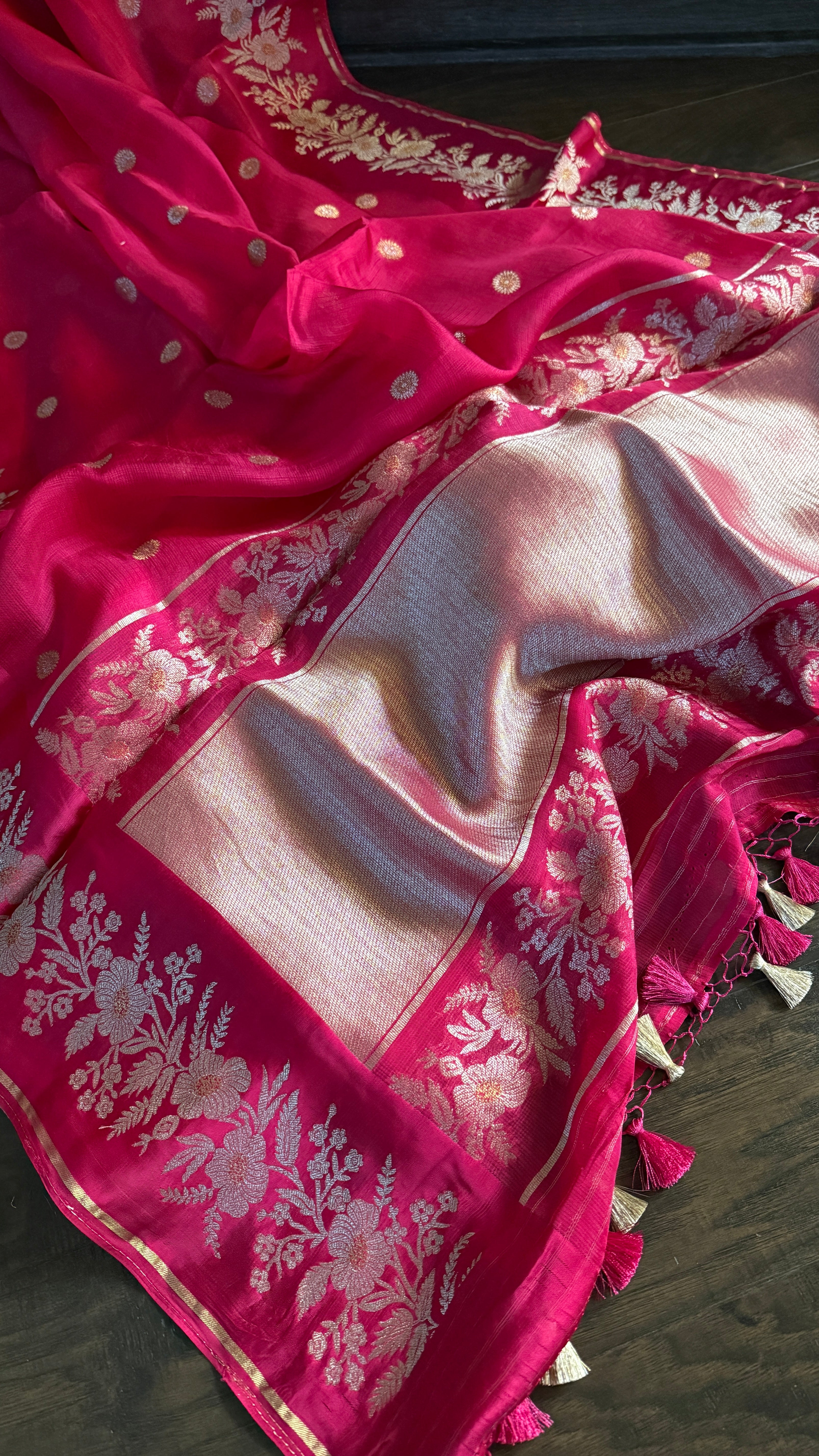 Kota Silk Banarasi - Magenta Pink