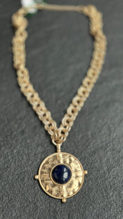 Jewelry Necklace - German Silver Gold Vintage