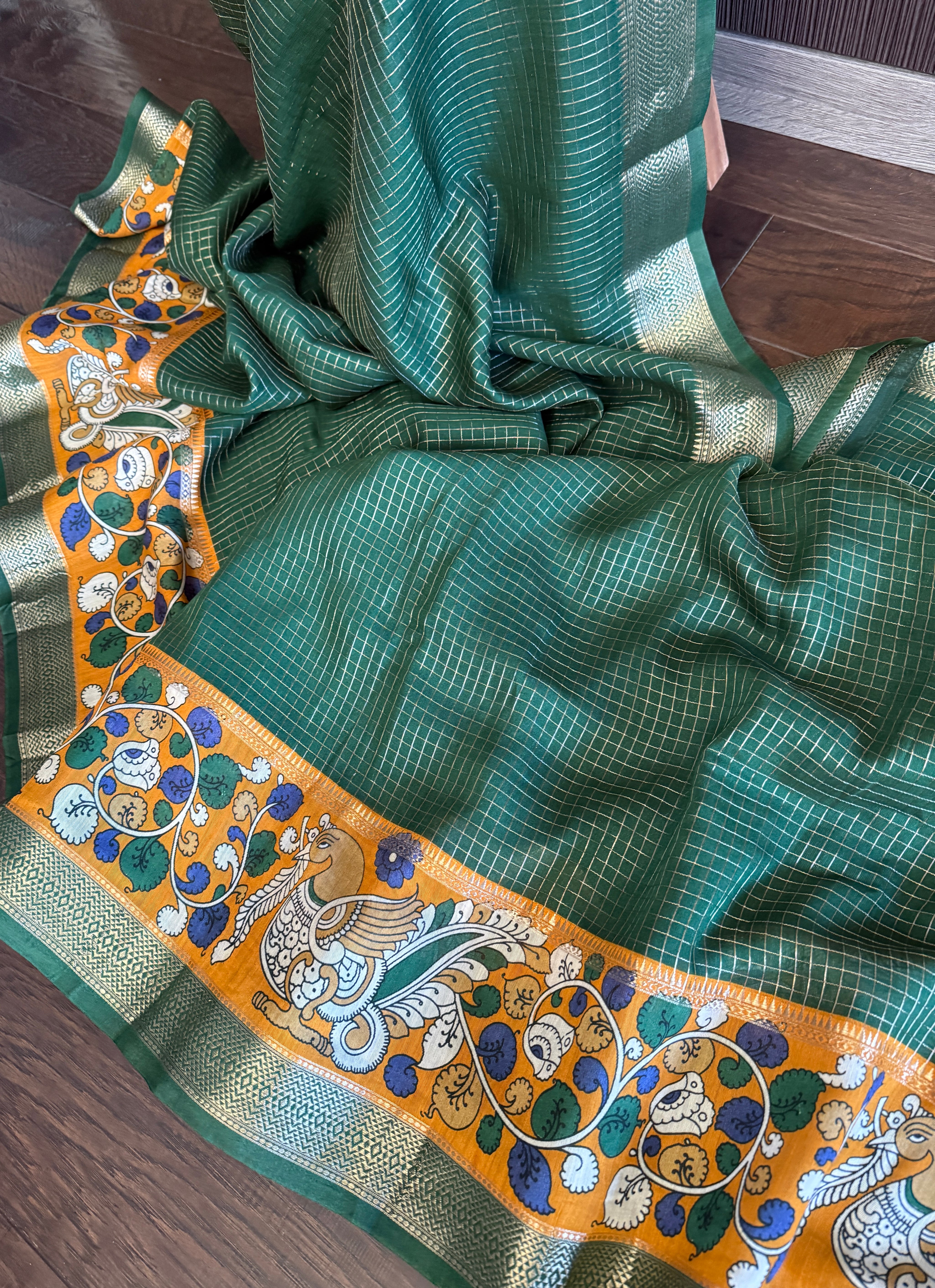 Designer Crepe Silk - Green Yellow