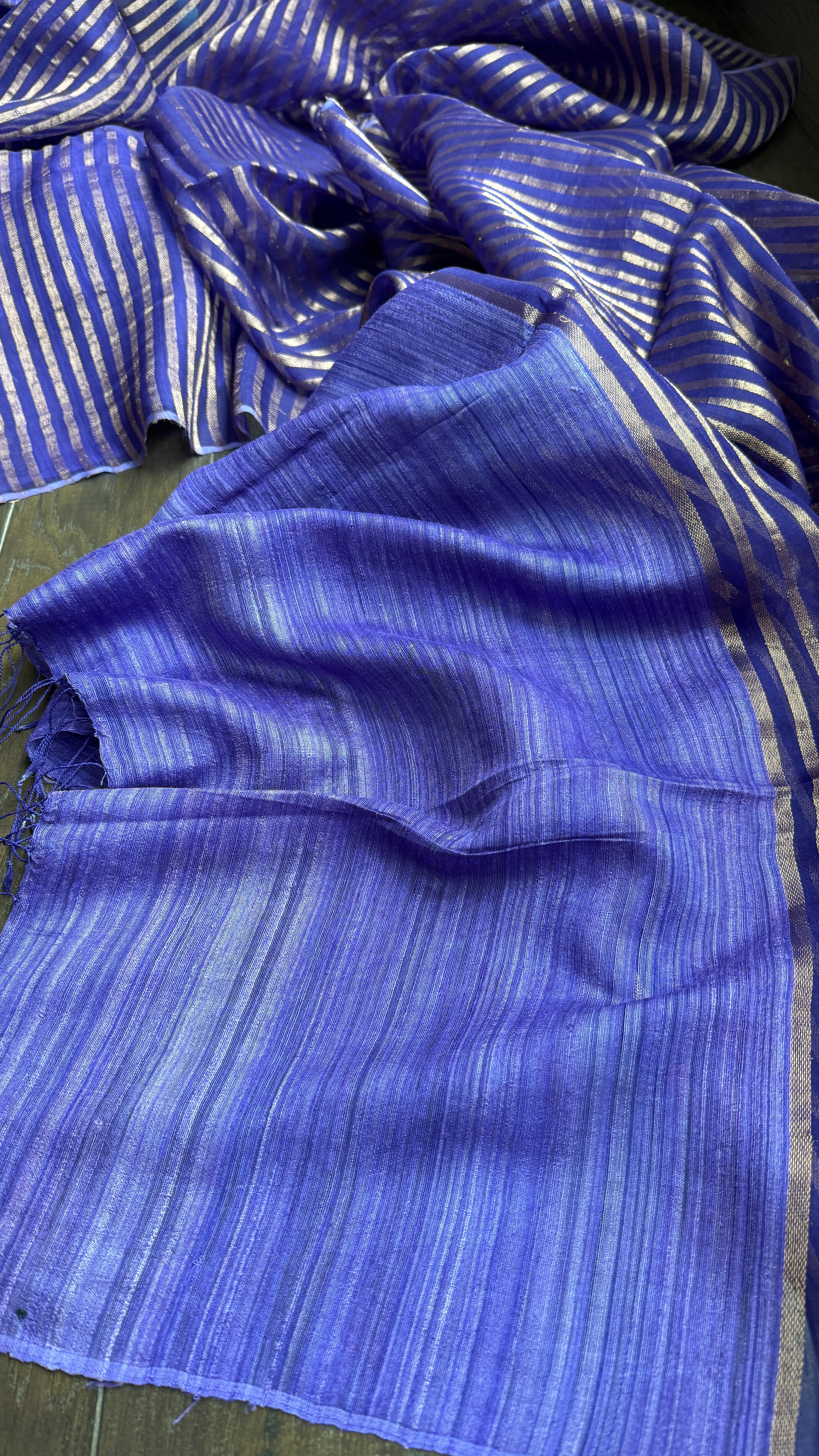 Matka Silk Muslin - Lavender Half Half