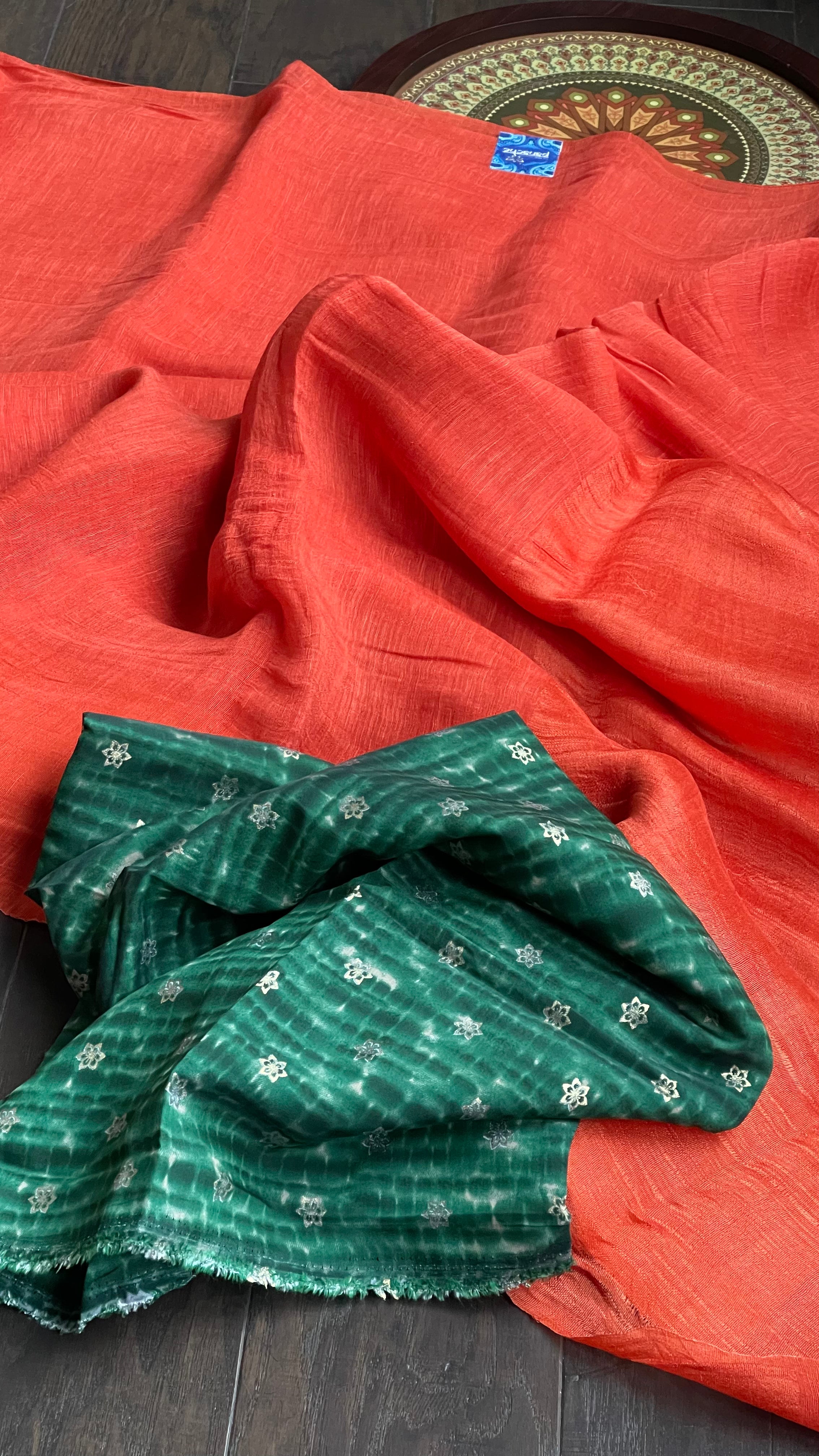 Linen Silk Woven - Orange