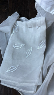 Designer Organza Cutwork - Light Ice Grey