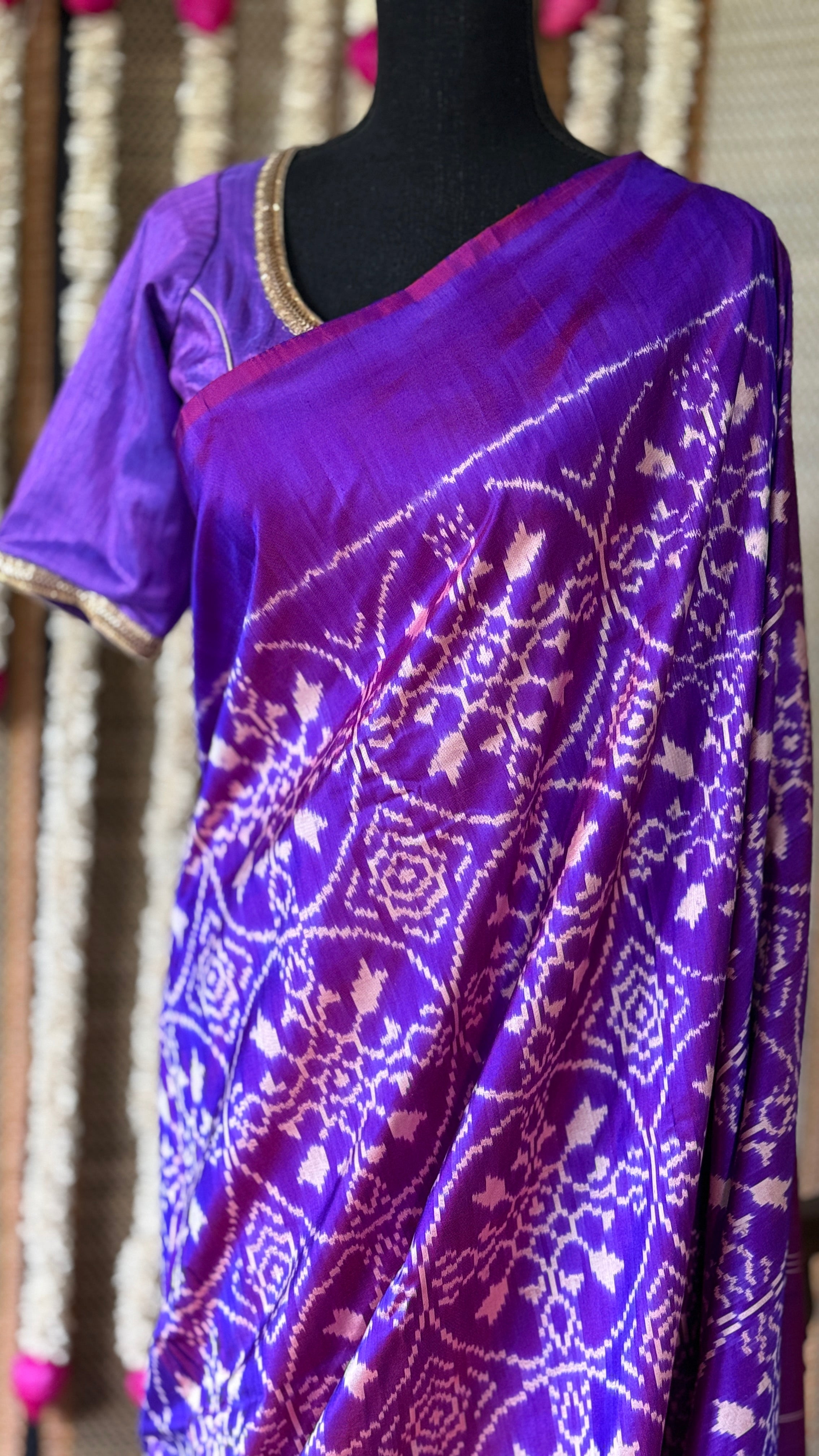 Pure Silk Ikat - Purple Pochampally