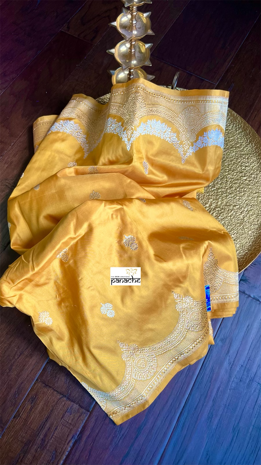 Pure Silk Kadwa Banarasi- Mango Yellow