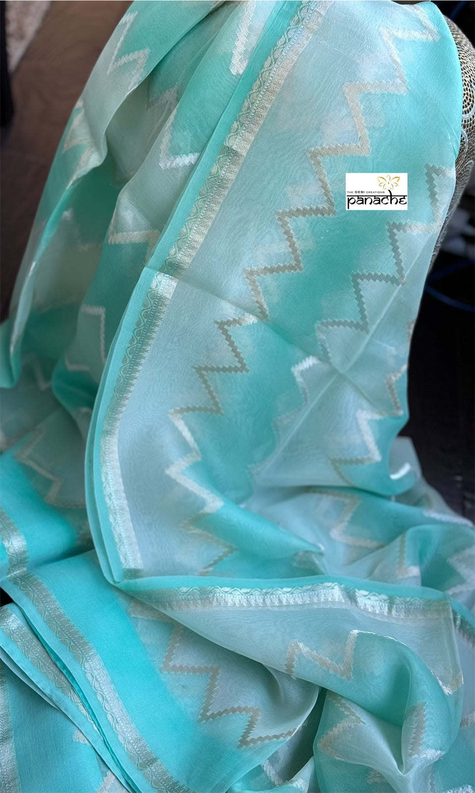 Organza Silk Banarsi - Sea Green