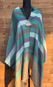 Kashmiri Woven Stole - Grey Multi color
