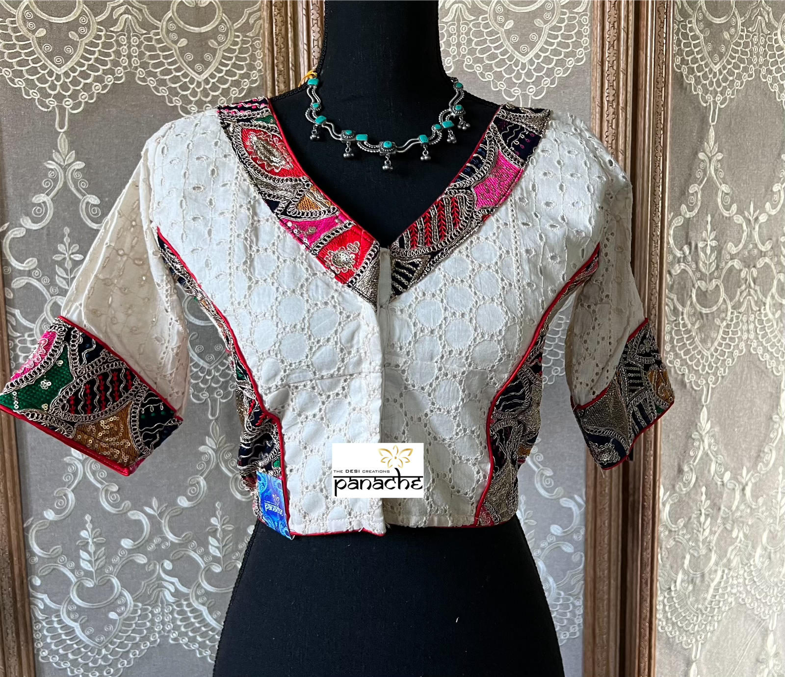 Designer Blouse - Beige Hakoba