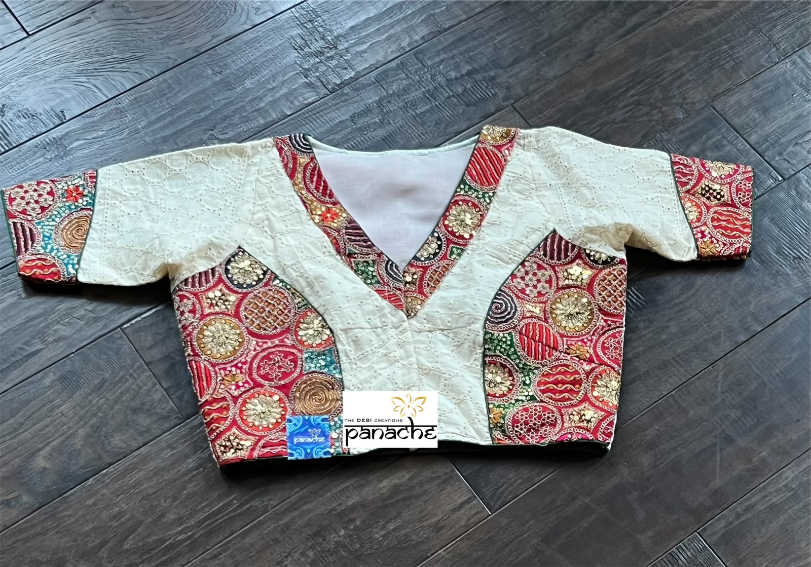 Designer Blouse - Beige Hakoba