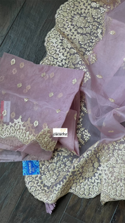 Designer Organza Sequin - Light Dusty Pink