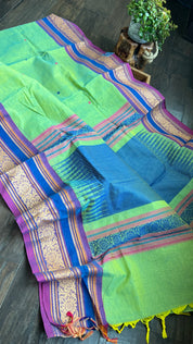 Kanchi South Cotton - Sea Green Dual Shaded