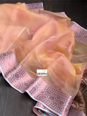 Tissue Muslin Silk - Peach Orange