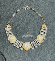 Silver 925 Necklace - Temple Dual Tone