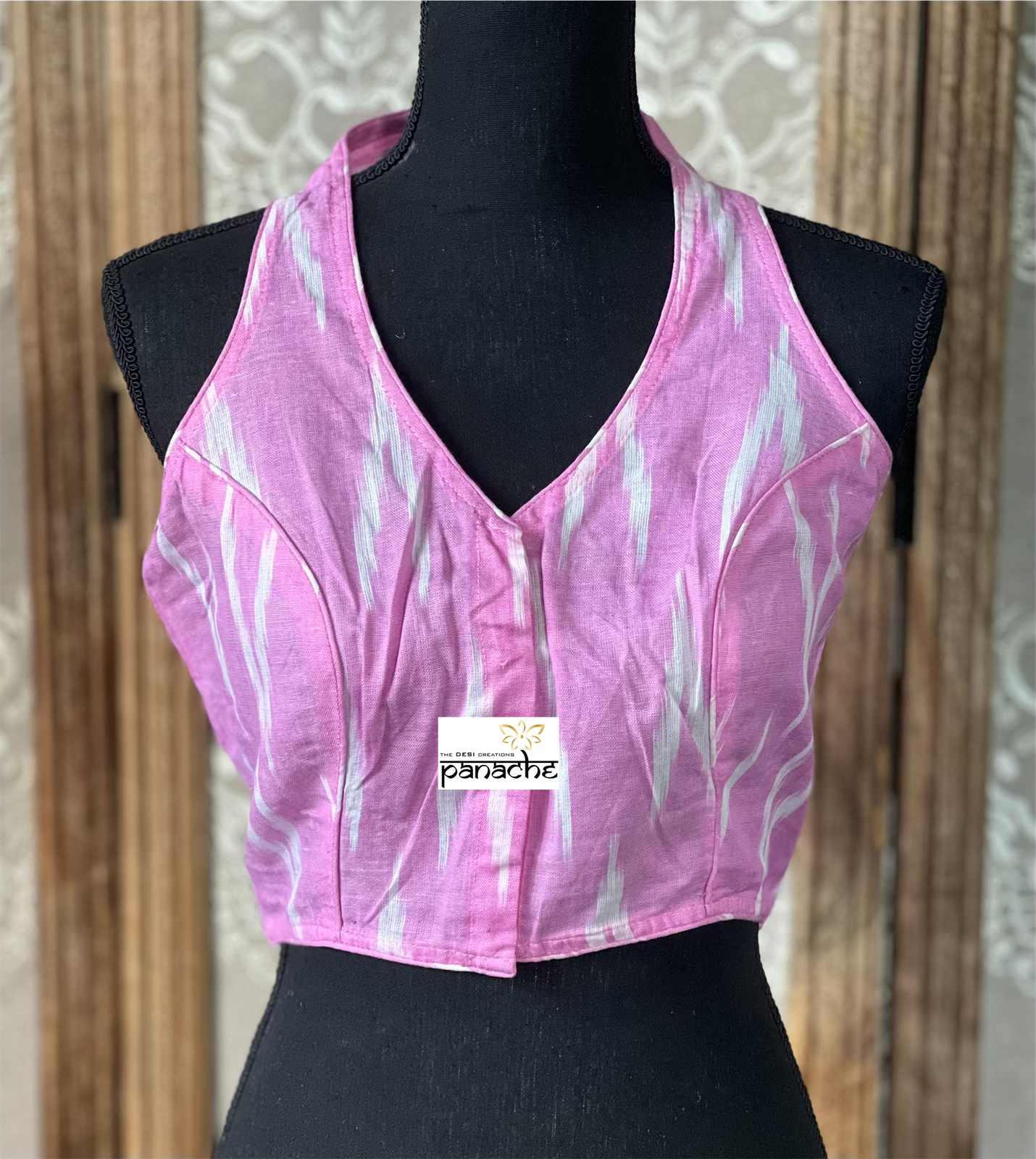 Designer Cotton Blouse - Pink