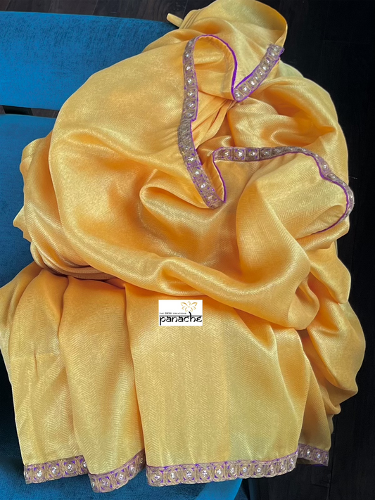 Designer Tissue Silk - Yellow