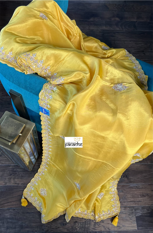 Designer Tissue Soft Silk - Yellow