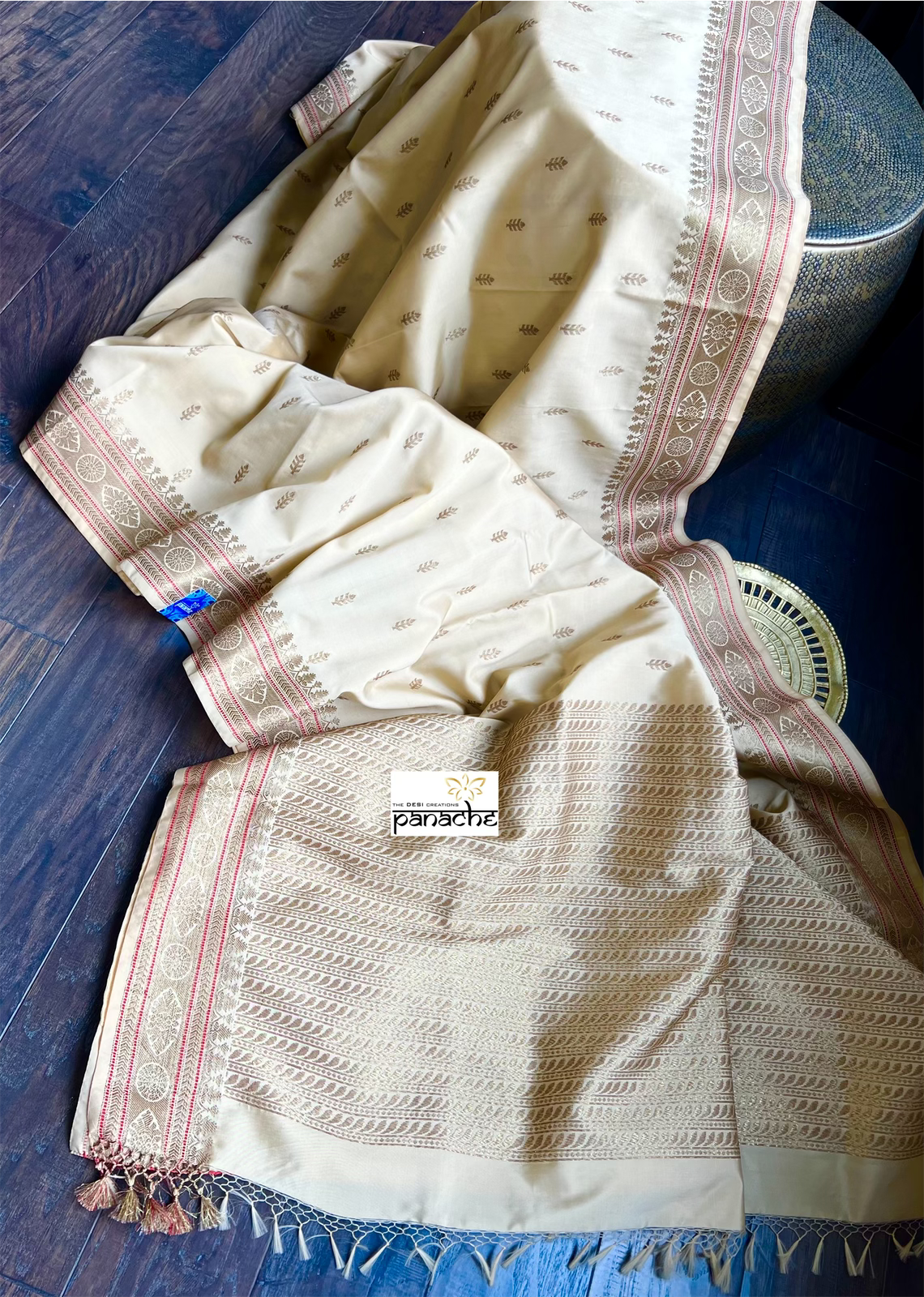 Soft Silk Banaras Saree - Light Tan