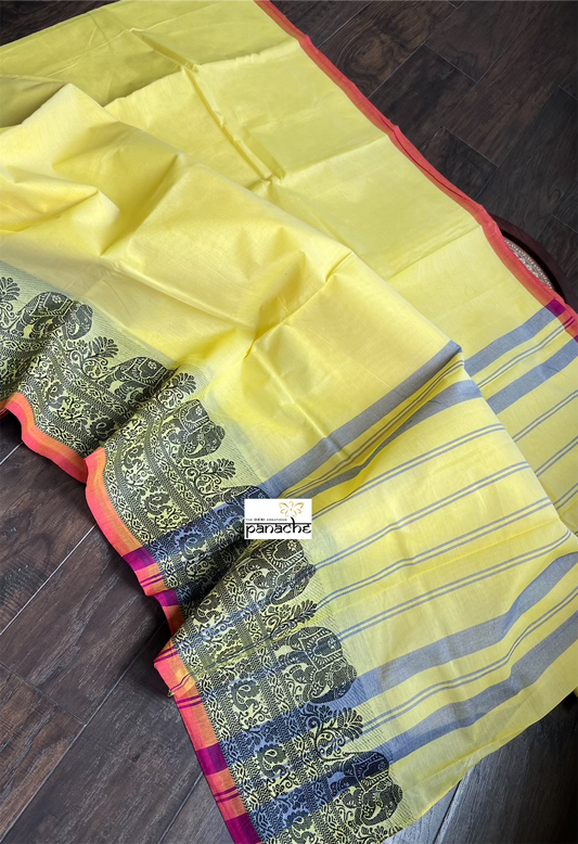South Cotton - Yellow Black Elephant