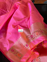 Pure Silk Banarasi - Shot Pink Tilfi