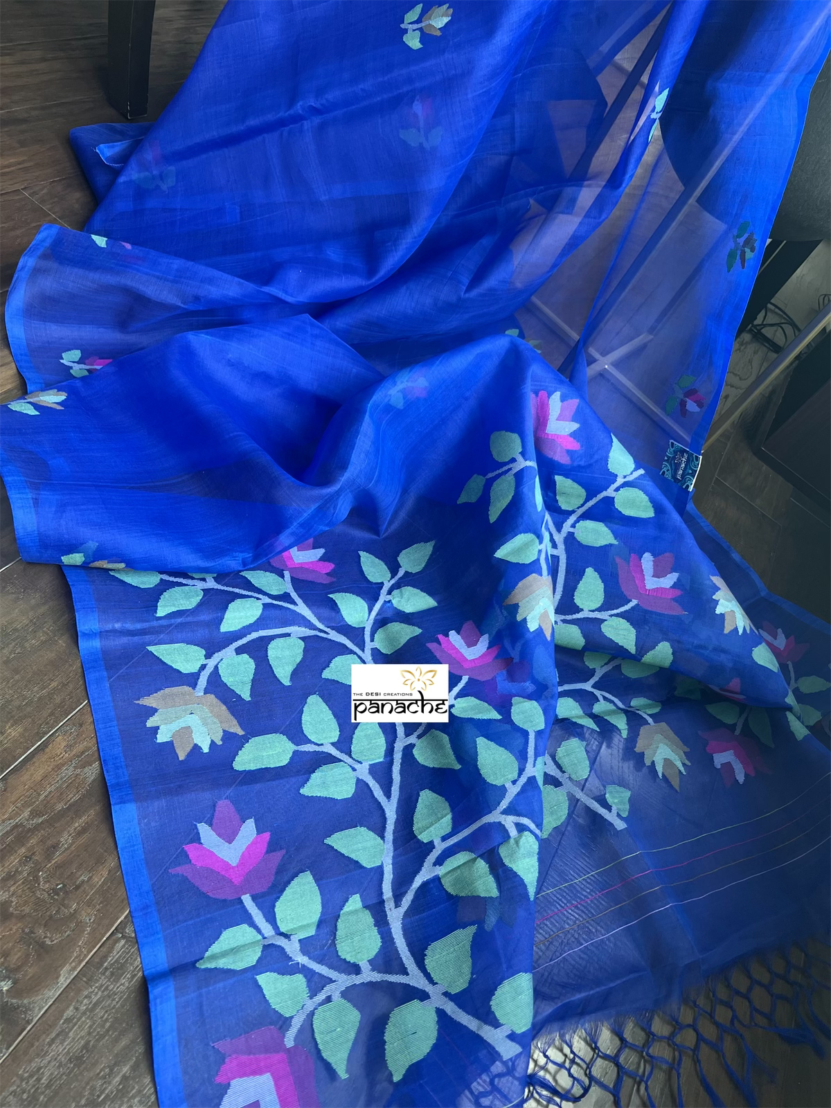 Muslin Tantuj Jamdaani- Royal Blue