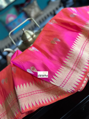 Pure Silk Kadwa Banarasi - Pink Dual Shaded