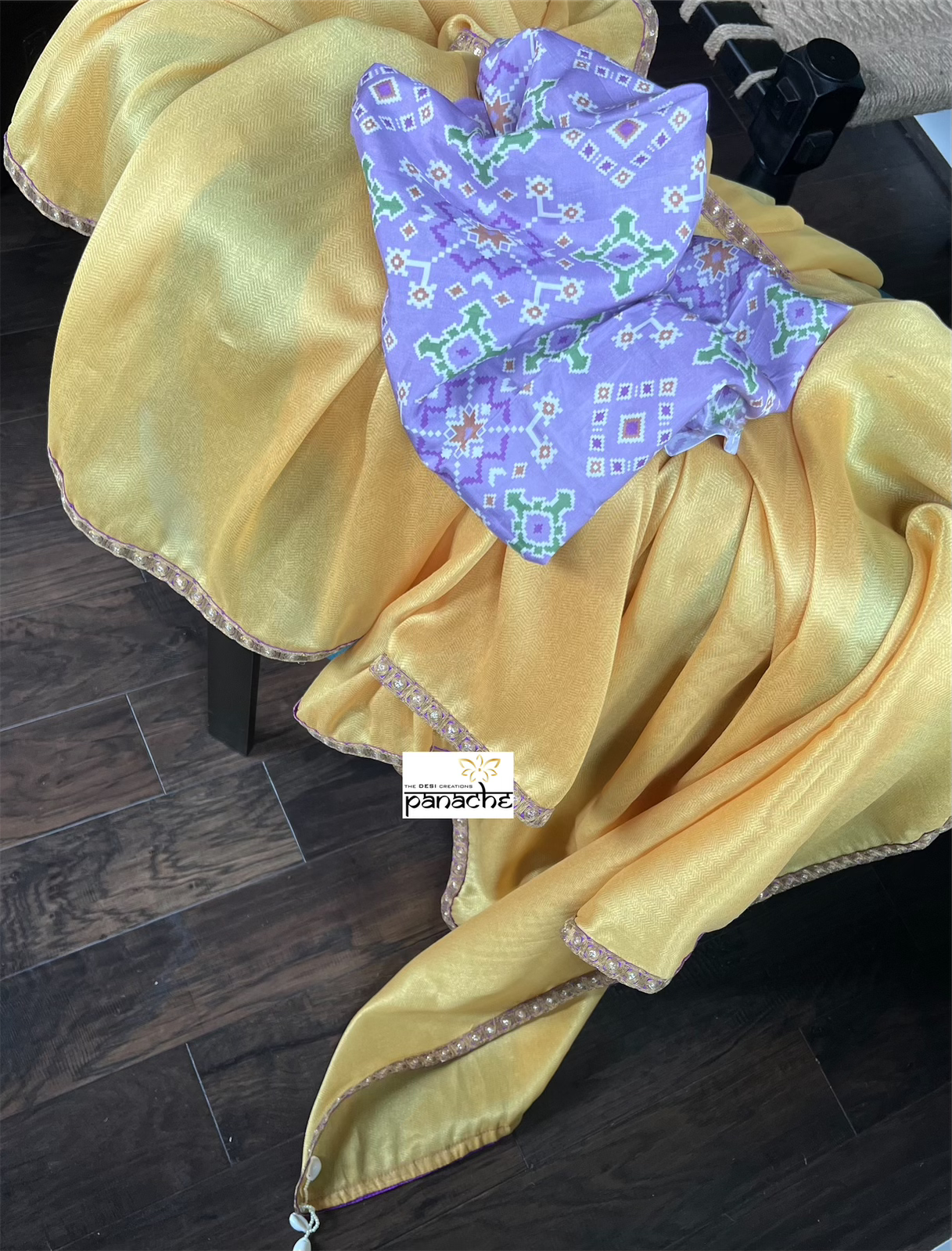 Designer Tissue Silk - Yellow